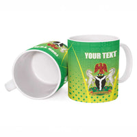 Custom Nigeria Cricket Ceramic Mug Come On Yellow Greens - Wonder Print Shop