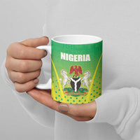 Custom Nigeria Cricket Ceramic Mug Come On Yellow Greens - Wonder Print Shop