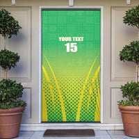 Custom Nigeria Cricket Door Cover Come On Yellow Greens - Wonder Print Shop