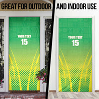 Custom Nigeria Cricket Door Cover Come On Yellow Greens - Wonder Print Shop
