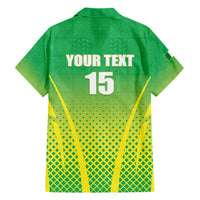 Custom Nigeria Cricket Family Matching Short Sleeve Bodycon Dress and Hawaiian Shirt Come On Yellow Greens - Wonder Print Shop