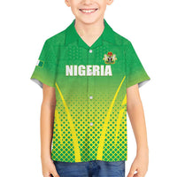 Custom Nigeria Cricket Family Matching Short Sleeve Bodycon Dress and Hawaiian Shirt Come On Yellow Greens - Wonder Print Shop