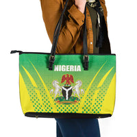 Nigeria Cricket Leather Tote Bag Come On Yellow Greens - Wonder Print Shop
