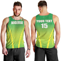 Custom Nigeria Cricket Men Tank Top Come On Yellow Greens - Wonder Print Shop