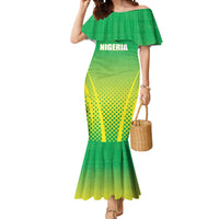Custom Nigeria Cricket Mermaid Dress Come On Yellow Greens - Wonder Print Shop