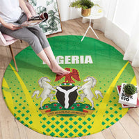 Nigeria Cricket Round Carpet Come On Yellow Greens - Wonder Print Shop