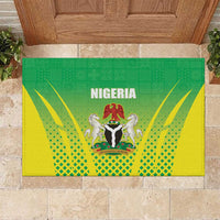 Nigeria Cricket Rubber Doormat Come On Yellow Greens - Wonder Print Shop