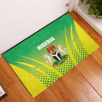 Nigeria Cricket Rubber Doormat Come On Yellow Greens - Wonder Print Shop