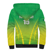 Custom Nigeria Cricket Sherpa Hoodie Come On Yellow Greens - Wonder Print Shop