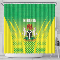 Nigeria Cricket Shower Curtain Come On Yellow Greens - Wonder Print Shop