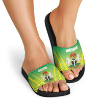 Nigeria Cricket Slide Sandals Come On Yellow Greens - Wonder Print Shop