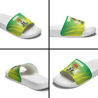 Nigeria Cricket Slide Sandals Come On Yellow Greens - Wonder Print Shop