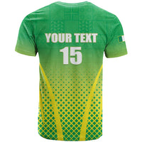 Custom Nigeria Cricket T Shirt Come On Yellow Greens - Wonder Print Shop