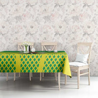 Nigeria Cricket Tablecloth Come On Yellow Greens - Wonder Print Shop