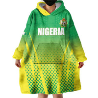 Custom Nigeria Cricket Wearable Blanket Hoodie Come On Yellow Greens - Wonder Print Shop