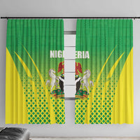 Nigeria Cricket Window Curtain Come On Yellow Greens - Wonder Print Shop