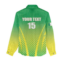 Custom Nigeria Cricket Women Casual Shirt Come On Yellow Greens - Wonder Print Shop