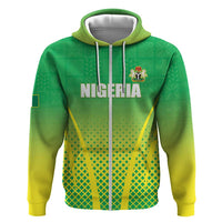 Custom Nigeria Cricket Zip Hoodie Come On Yellow Greens - Wonder Print Shop