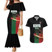 Custom Kenya Cricket Couples Matching Mermaid Dress and Hawaiian Shirt Go Simbas Go - Wonder Print Shop