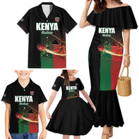 Custom Kenya Cricket Family Matching Mermaid Dress and Hawaiian Shirt Go Simbas Go - Wonder Print Shop