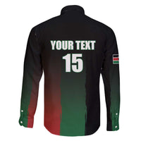 Custom Kenya Cricket Family Matching Off The Shoulder Long Sleeve Dress and Hawaiian Shirt Go Simbas Go - Wonder Print Shop