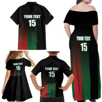 Custom Kenya Cricket Family Matching Off Shoulder Maxi Dress and Hawaiian Shirt Go Simbas Go - Wonder Print Shop