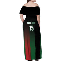 Custom Kenya Cricket Family Matching Off Shoulder Maxi Dress and Hawaiian Shirt Go Simbas Go - Wonder Print Shop
