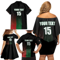 Custom Kenya Cricket Family Matching Off Shoulder Short Dress and Hawaiian Shirt Go Simbas Go - Wonder Print Shop