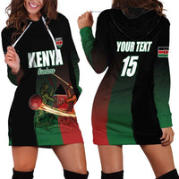 Custom Kenya Cricket Hoodie Dress Go Simbas Go - Wonder Print Shop