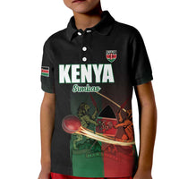 Custom Kenya Cricket Kid Polo Shirt Go Simbas Go - Wonder Print Shop