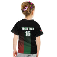 Custom Kenya Cricket Kid T Shirt Go Simbas Go - Wonder Print Shop