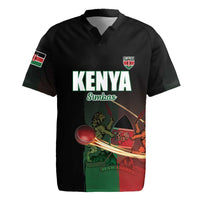 Custom Kenya Cricket Rugby Jersey Go Simbas Go - Wonder Print Shop