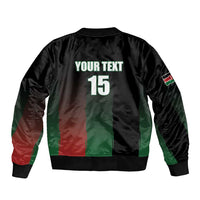 Custom Kenya Cricket Sleeve Zip Bomber Jacket Go Simbas Go - Wonder Print Shop