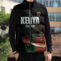 Kenya Cricket Sleeveless Puffer Jacket Go Simbas Go - Wonder Print Shop