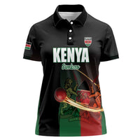 Custom Kenya Cricket Women Polo Shirt Go Simbas Go - Wonder Print Shop