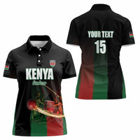 Custom Kenya Cricket Women Polo Shirt Go Simbas Go - Wonder Print Shop