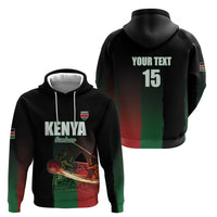 Custom Kenya Cricket Zip Hoodie Go Simbas Go - Wonder Print Shop