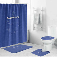 Cape Verde Football Bathroom Set Come On Tubaroes Azuis - Blue - Wonder Print Shop