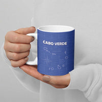 Custom Cape Verde Football Ceramic Mug Come On Tubaroes Azuis - Blue - Wonder Print Shop