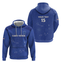 Custom Cape Verde Football Hoodie Come On Tubaroes Azuis - Blue - Wonder Print Shop