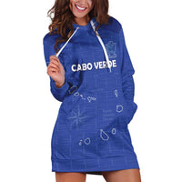 Custom Cape Verde Football Hoodie Dress Come On Tubaroes Azuis - Blue - Wonder Print Shop