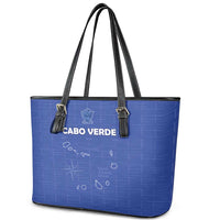 Cape Verde Football Leather Tote Bag Come On Tubaroes Azuis - Blue - Wonder Print Shop