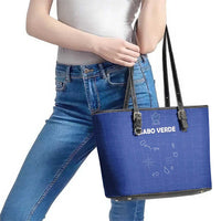 Cape Verde Football Leather Tote Bag Come On Tubaroes Azuis - Blue - Wonder Print Shop