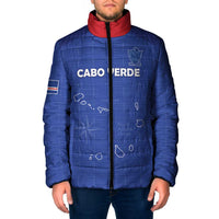 Custom Cape Verde Football Padded Jacket Come On Tubaroes Azuis - Blue - Wonder Print Shop