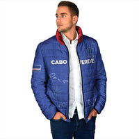 Custom Cape Verde Football Padded Jacket Come On Tubaroes Azuis - Blue - Wonder Print Shop