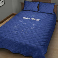 Cape Verde Football Quilt Bed Set Come On Tubaroes Azuis - Blue - Wonder Print Shop