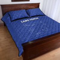 Cape Verde Football Quilt Bed Set Come On Tubaroes Azuis - Blue - Wonder Print Shop
