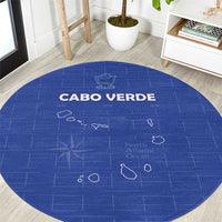 Cape Verde Football Round Carpet Come On Tubaroes Azuis - Blue - Wonder Print Shop