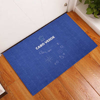 Cape Verde Football Rubber Doormat Come On Tubaroes Azuis - Blue - Wonder Print Shop