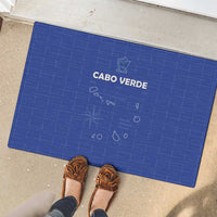 Cape Verde Football Rubber Doormat Come On Tubaroes Azuis - Blue - Wonder Print Shop